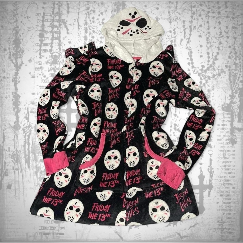 Hot Topic Black and Pink Friday the 13th Hoodie